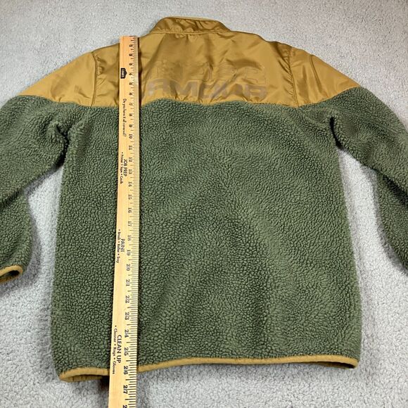 Under Armour Boys Storm Tanuk Sherpa Jacket Size Medium Mustard and Olive Green - Picture 6 of 9